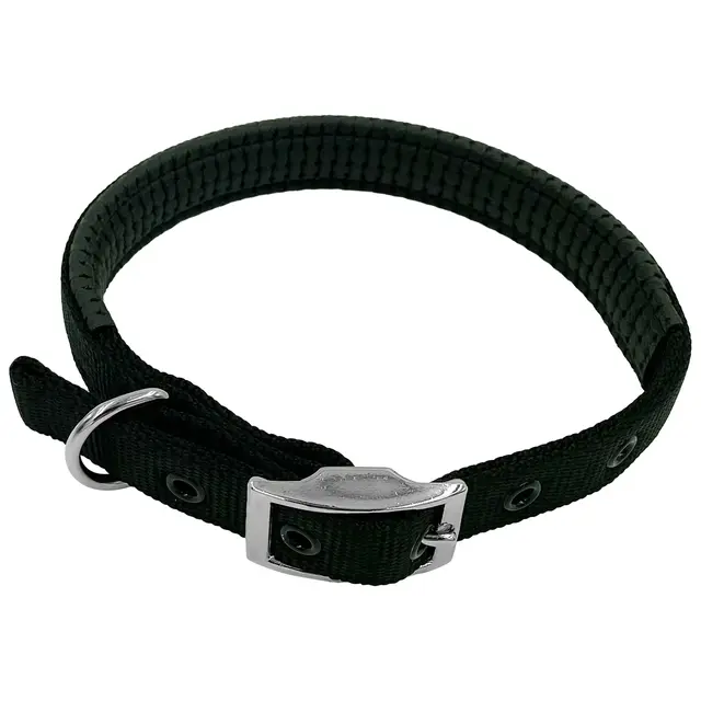 Taurus 25mm Black Nylon Dog Collar